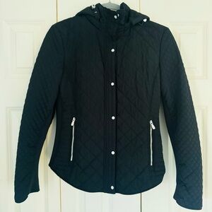 Calvin Klein Quilted Black Jacket with hood